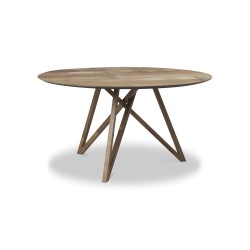 stół okrągły z drewna teakowego 0714-SPI140