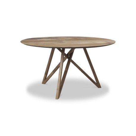 stół okrągły z drewna teakowego 0714-SPI140