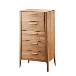 komoda dębowa Aalborg z szufladami 118 cm belbazaar