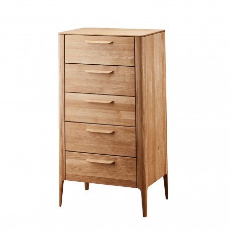 komoda dębowa Aalborg z szufladami 118 cm belbazaar