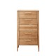 komoda dębowa Aalborg z szufladami 118 cm belbazaar