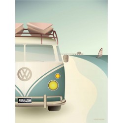 VW camper plakat VISSEVASSE